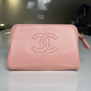 Rare Chanel Pink Caviar Cosmetic Pouch